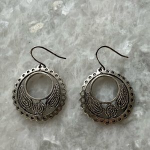 Silver dangling earrings